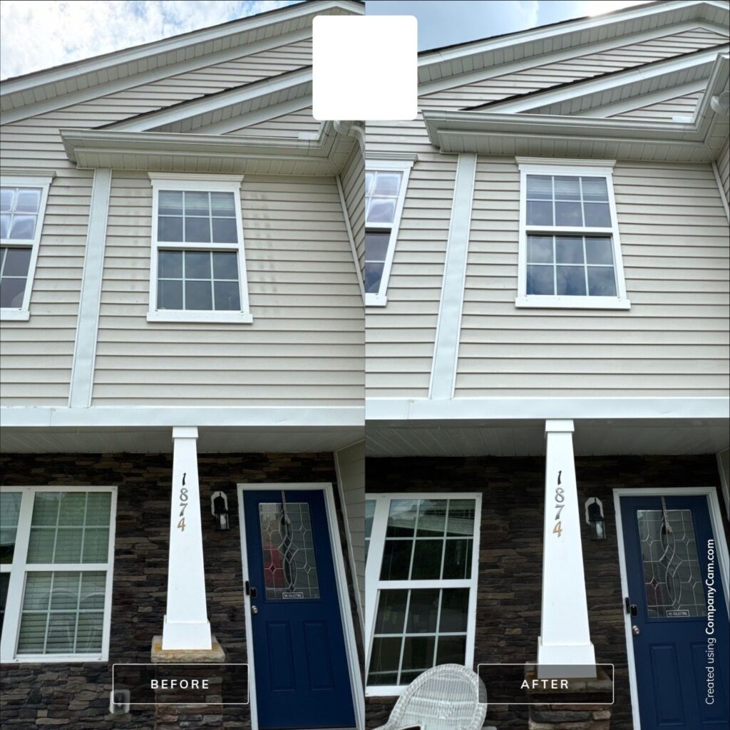 Vinyl siding house washing