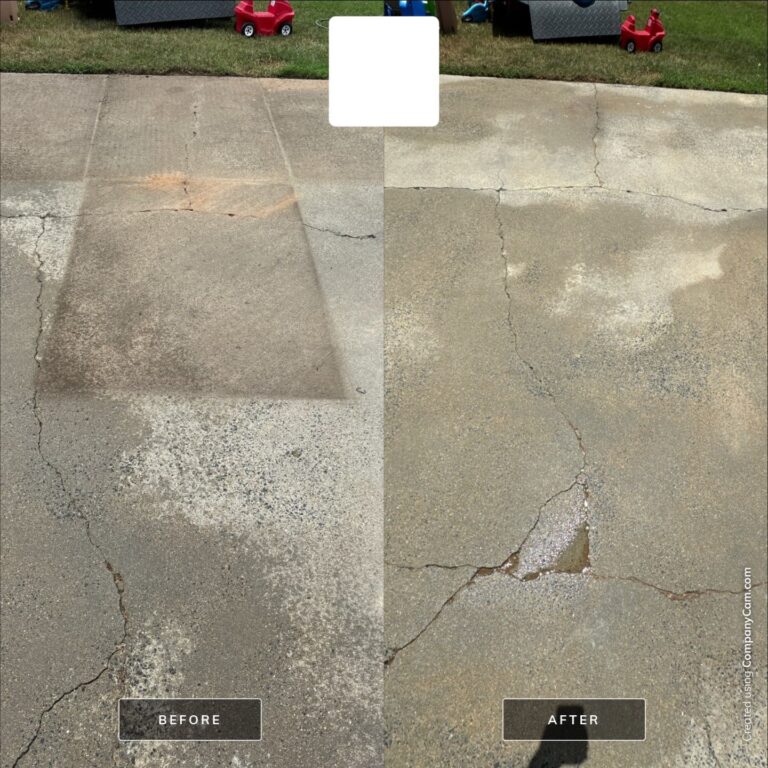 concrete driveway cleaning in Charlotte NC 28278