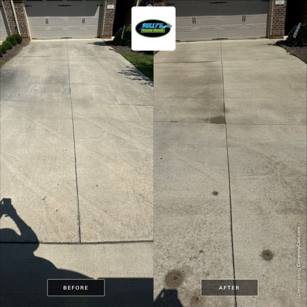 concrete driveway cleaning in Winston-Salem NC 27127